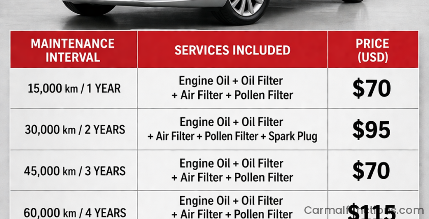 Fiat Linea 1.4 Fire Periodic Maintenance Price?