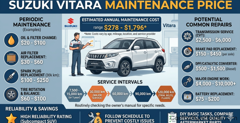 Suzuki Vitara Maintenance Price?