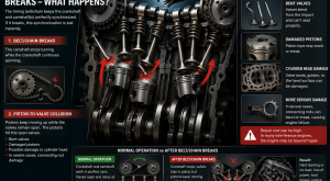 What happens when the timing belt chain breaks?
