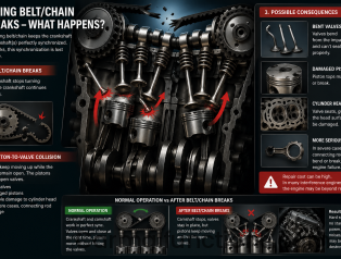 What happens when the timing belt chain breaks?