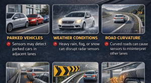 Why do blind spot warning systems give false alarms?