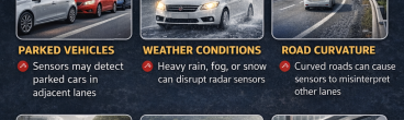 Why do blind spot warning systems give false alarms?