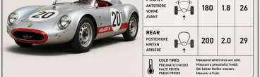 Abarth 208A Spyder Tire Pressure