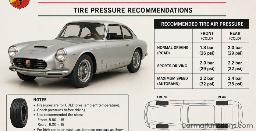 Abarth 209A Coupe Tire Pressure