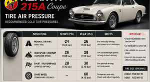 Abarth 215A Coupe Tire Air Pressure