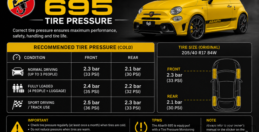 Abarth 695 Tire Pressure
