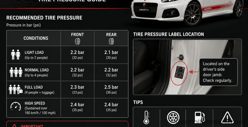 Abarth Grande Punto Tire Pressure