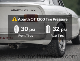 Abarth OT 1300 Tire Pressure