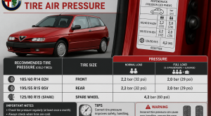 Alfa Romeo 145 Tire Air Pressure