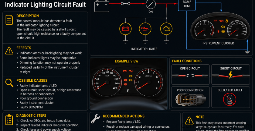 B1081 Indicator Lighting Circuit Fault