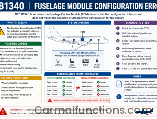 B1340 Fuselage Module Configuration Error