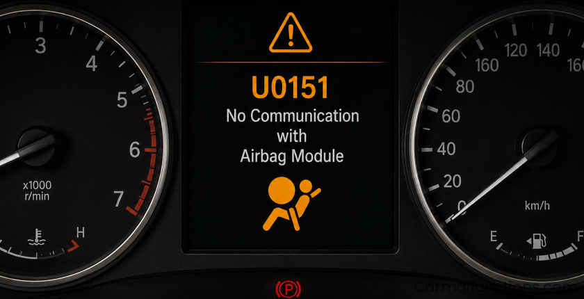 No communication with U0151 Airbag Module