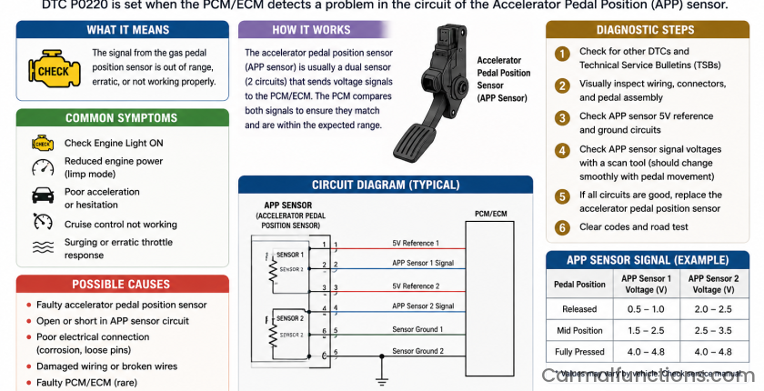 P0220 Gas Pedal Position Sensor Circuit