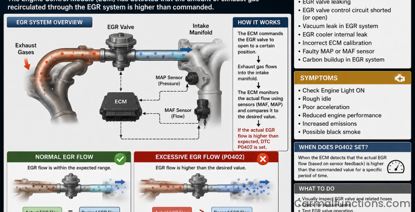 P0402 Excessive EGR Flow
