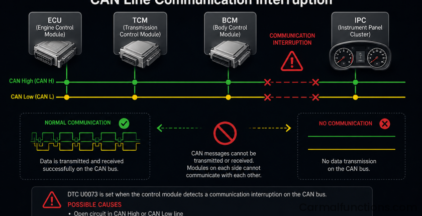 U0073 CAN Line Communication Interruption